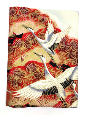 A5 White/Red Crane Notebook Cover